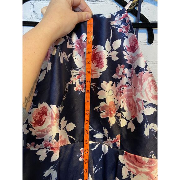 Speechless Size 13 Hi Low Halter Dress Floral Print Pockets Prom Formal NWT - Picture 14 of 15